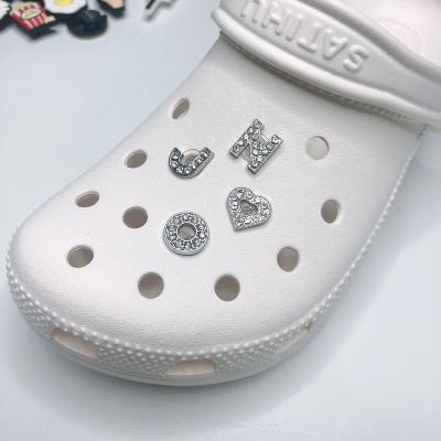 China Wholesale HOT Sale Custom Metal Letter Clog Charm A-Z Gold Plated Clog Charms For Croc Shoe Decorations for sale