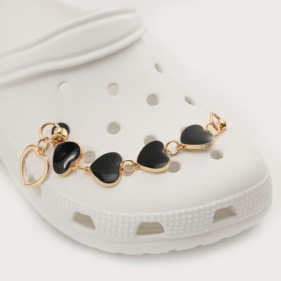 China Custom Clog Charms Amazon 2022 New Hot-selling Metal Croc Charms Chains Shoe Decoration Accessories for Women Ladies Croc Shoes Charms Chains for sale