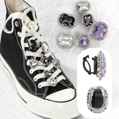 China Custom Charm Luxury Crystal Canvas Shoes Clog Sports Board Decorative Shoe Buttons and Shoe Accessories Decorations for sale