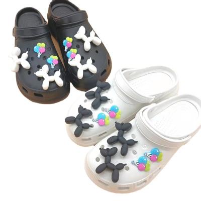 China Custom DIY Croc Clog Charms 3D Balloon and Dog Accessories for Croc Shoes Ornament Designer Croc Decorations for sale