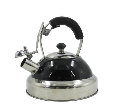 China Household Popular Design Stable Stainless Steel 2.5L Whistling Kettle With Handle for sale