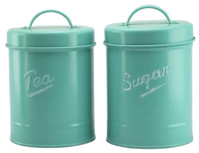 China Best Selling Simple Green Tea Canister Chemical Round Storage Tin Container for sale