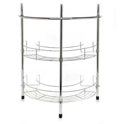 China Bestselling Portable Multifunctional Minimalist Chrome Plated Under Sink Vending Rack For Bathroom for sale