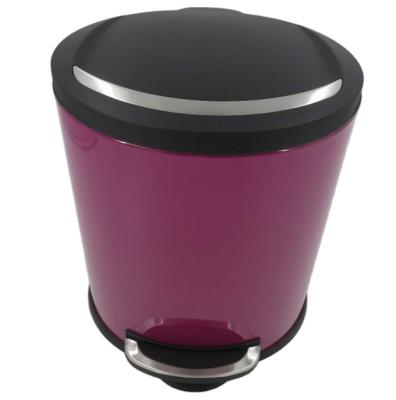 China New Modern Violet Indoor Foot Pedal Stainless 20L trash can 2021 steel model stocked from Facyoty for sale