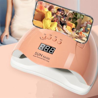 China Nail Equipment Professional 120W Nail Lamp Handheld UV Gel Curing Lamp Light Dryer with LED Display 230*200*105mm for sale