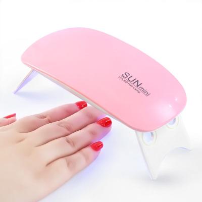 China Wholesale Nail Art Salon +home Cosmetics USA Nail Art Design 6W Private Label Led UV Nail Lamp Small Mini for sale