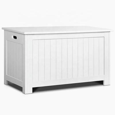 China White Wooden Living Room Stocked Modern Furniture Toy Storage Box Bedroom for sale