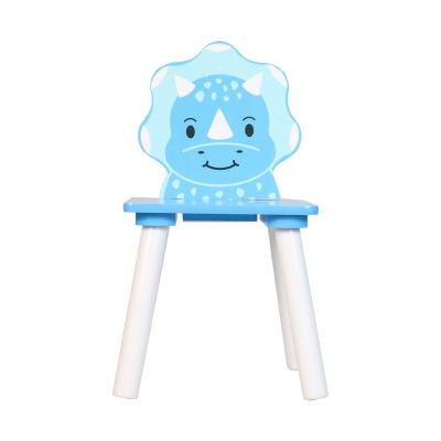 China Solid Wood Cartoon Baby Chair Simple Blue Animal Bedroom Baby Room for sale