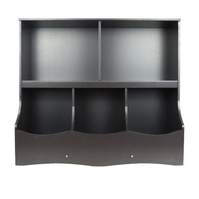 China European retro modern promotion 5 grid storage cabinet black open living room for sale