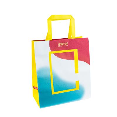 China 8 Color Flexo Printing Handle Paper Bags For Carry Weight 5-25kg In Brown/White/Customized for sale