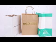 Luxury Custom Size Package Paper Handle Paper Bag Kraft Paper Shopping Bag