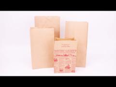 Square Bottom White Brown Paper Bags , Logo Printed Craft Paper Bag SGS Certified