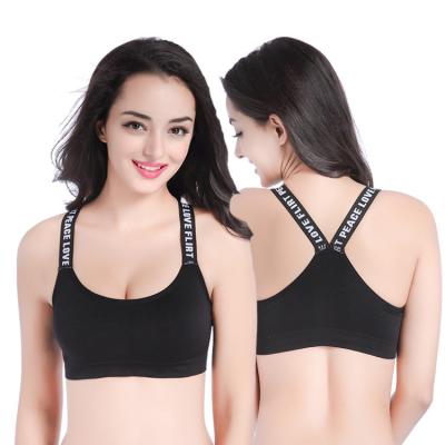 China Top Selling Fitness Women Sports Bra Seamless Hot QUICK DRY Sports Bra With Letter Print Yoga Sports Bra For Women Work Our Wear for sale