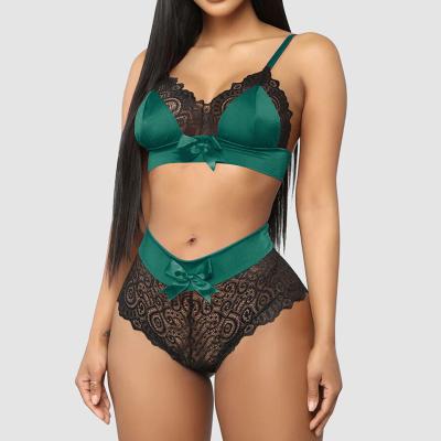 China Comfortable ; Hot Sale Daily Wear Lace Underwear Set Breathable Sexy Bra And Panties Underwear Home Wear Casual Sexy Lingerie Sets for sale