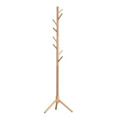 China Free Standing Tree Living Room Coat Hanger Wooden Rubber Wooden Stand for sale