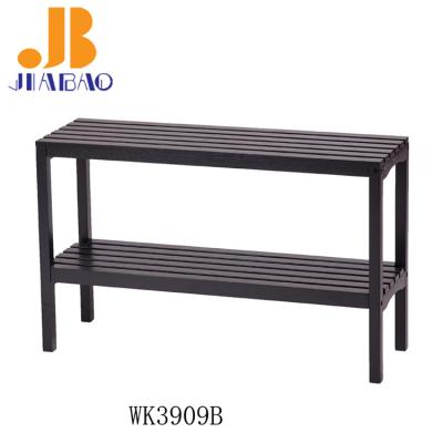 China Modern Eco - Friendly 2 Tier Beech Wood Shoe Rack for sale