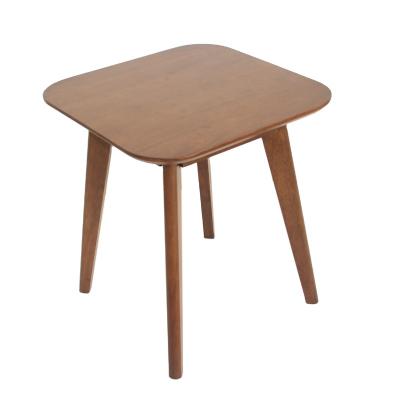 China Modern Living Room Furniture Walnut Coffee Rubber Wood Tea Table for sale