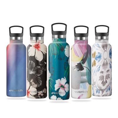 China Durable Stainless Steel Water Bottle Outdoor Wall Insulated Double Vacuum Wide Mouth Water Bottle for sale