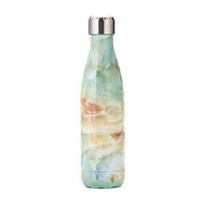 China 500ml Stainless Steel Double Wall Viable Vacuum Insulated Bottle Cola Shape Marble Pattern Water Bottle for sale