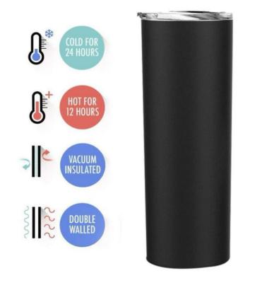 China Sustainable Tumbler With Straw And Lid Double Wall Insulated Stainless Steel Mug Motivational Tumbler Cups for sale