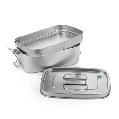 China Microwavable Bento Box Leakproof Food Container 304 Stainless Steel Eco-friendly Lunch Box With Portable Handle for sale