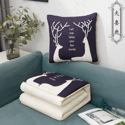 China Wholesale Cute Home 3 Pillow Cover in 1 Plush Toy Travel Pillow Set Animal 40*40cm for sale