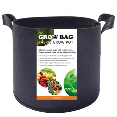 China Wholesale Breathable Grow Bags 10 Gallon Flower Pots Vegetable Grow Bags Geotextile Planting Grow Bags Fruit Growing Pots Non Woven Fabric for sale