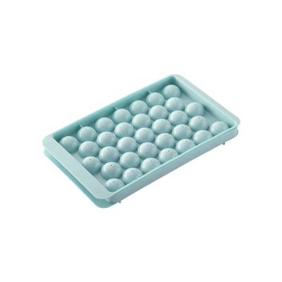 China Free Stocked Silicone Sphere Ice Mold Whiskey Ice Ball Maker Around Silicone Ice Cube Tray With Lid for sale