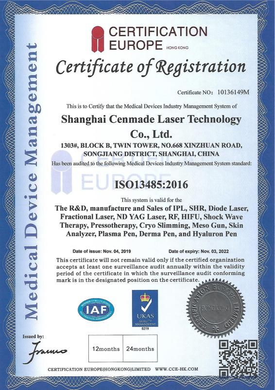 ISO13485 - Shanghai Cenmade Laser Technology Co., Ltd.