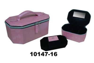 China New Design Fabric Leather Jewelry Box With Tray From Shantou for sale