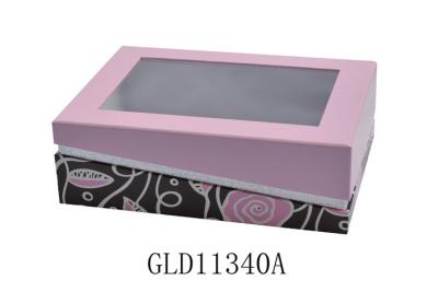 China Recycled Chocolate Foldable Cardboard Boxes , Folding Gift Boxes With Window for sale