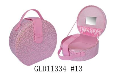 China Fashion Ladies Makeup Box Personalized Cosmetic Travel Train Case Round Shape for sale