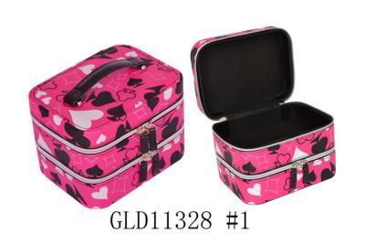 China Black Velvet Inside Ladies Makeup Box Recycled Hard Cosmetic Case OEM / ODM for sale