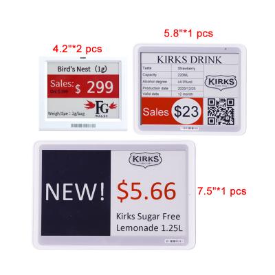 China Supermarket SUNPAITAG wifi NFC digital price tag eel big e ink display electronic shelf label demo kit for sale