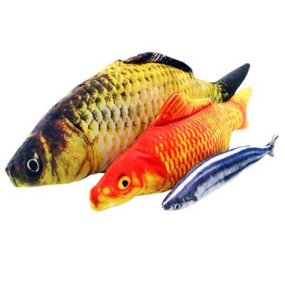 China Viable Cats Love Most Durable Multi Style Goldfish Plush Cat Toys With Cat Mint PCT-9009 for sale