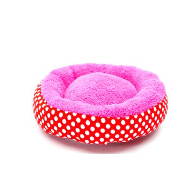 China Stocked Circular Pet Bed Of Various Color Available Suede For Dog And Cat for sale