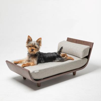 China Viable Solid Wooden Dog Bed Cat Bed Sofa Bed Mat for sale