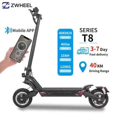 China T8 hot sale Off Road 2000W folding big wheel e scooter with suspension 10 inch T8 fast adult electric scooter for sale