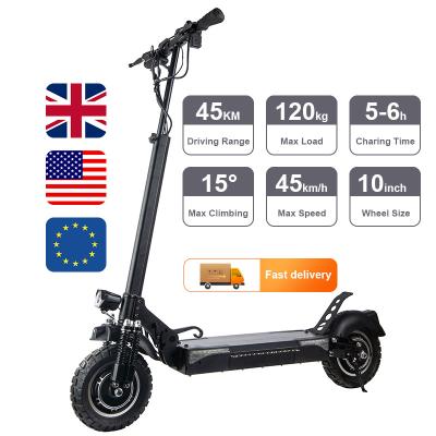 China APP/waterproof IPX4 electric scooter T4 dual motor 1200W with suspensions 48v foldable e scooter 12.5AH battery hot sale china warehouse for sale