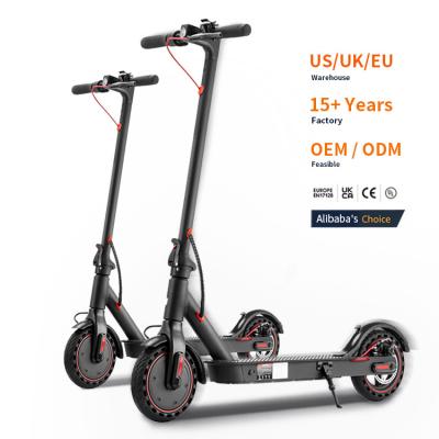 China APP EU UK warehouse electric scooter E9MAX adult scooter/waterproof IPX4 10 inch motor 400W with 15AH battery foldable e scooter dropshipping for sale