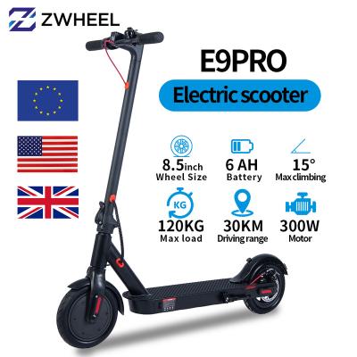 China Zwheel E9pro Unisex Electric Scooter 36v Eu Warehouse Ready To Board Foldable Scooter 350W Motor 7.5AH e 8.5 Inches Dropshipping for sale