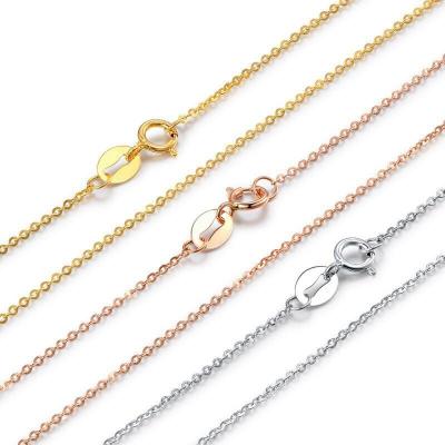 China jewelry chain necklace AU750 real18k solid gold jewelry necklace 18k solid gold wholesale adjustable chains for women for sale