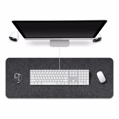 China Viable Wholesale Custom Felt Anti-Slip Mat Leather Pad Leather Office Desk Mat Felt Desk Mats for sale