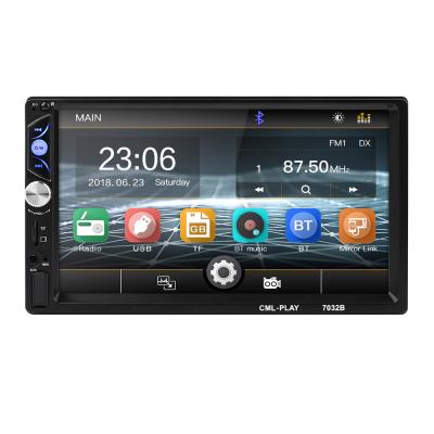 China GPS 7 Inch Display 2 Inch Display Din Car DVD MP5 Player FM Radio Player Touch Screen BT Car Multimedia Subwoofer 7032B for sale