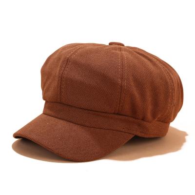 China JOINT Fashionable Items Brown Newsboy 8 Panel Hat Gatsby Women Empty Hats Hat for sale