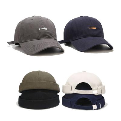 China COMMON Customize Cheap Custom No Brim Logo Washed Cotton Blank Men's Baseball Hat Cap for sale