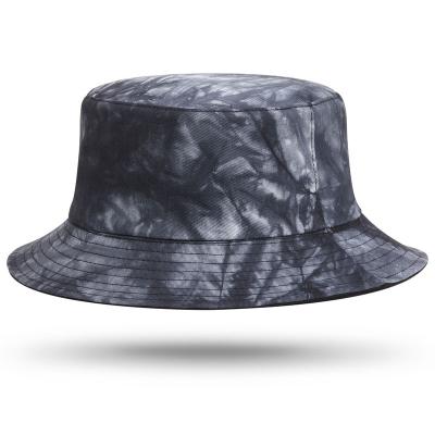 China 2022 Sale High Quality Black Tie Dye Men's Reversible Cotton Sun Bucket Hat Sun Protection/Gift/Promotion for sale