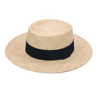 China 2022 New Design Cheap High Quality Simple Raffia Straw Hat Beach Sun Hat Eco-friendly Straw Hat for sale