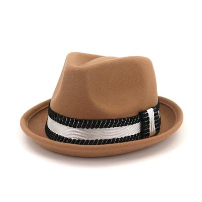 China Popular Style Hot Selling Unisex Fancy Eco-Friendly Felt 100% Wool Fedora Hat for sale