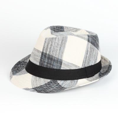 China 2022 Hot Sale New Custom Plaid Eco-friendly Printing High Quality Felt Wholesale Fedora Hats for sale